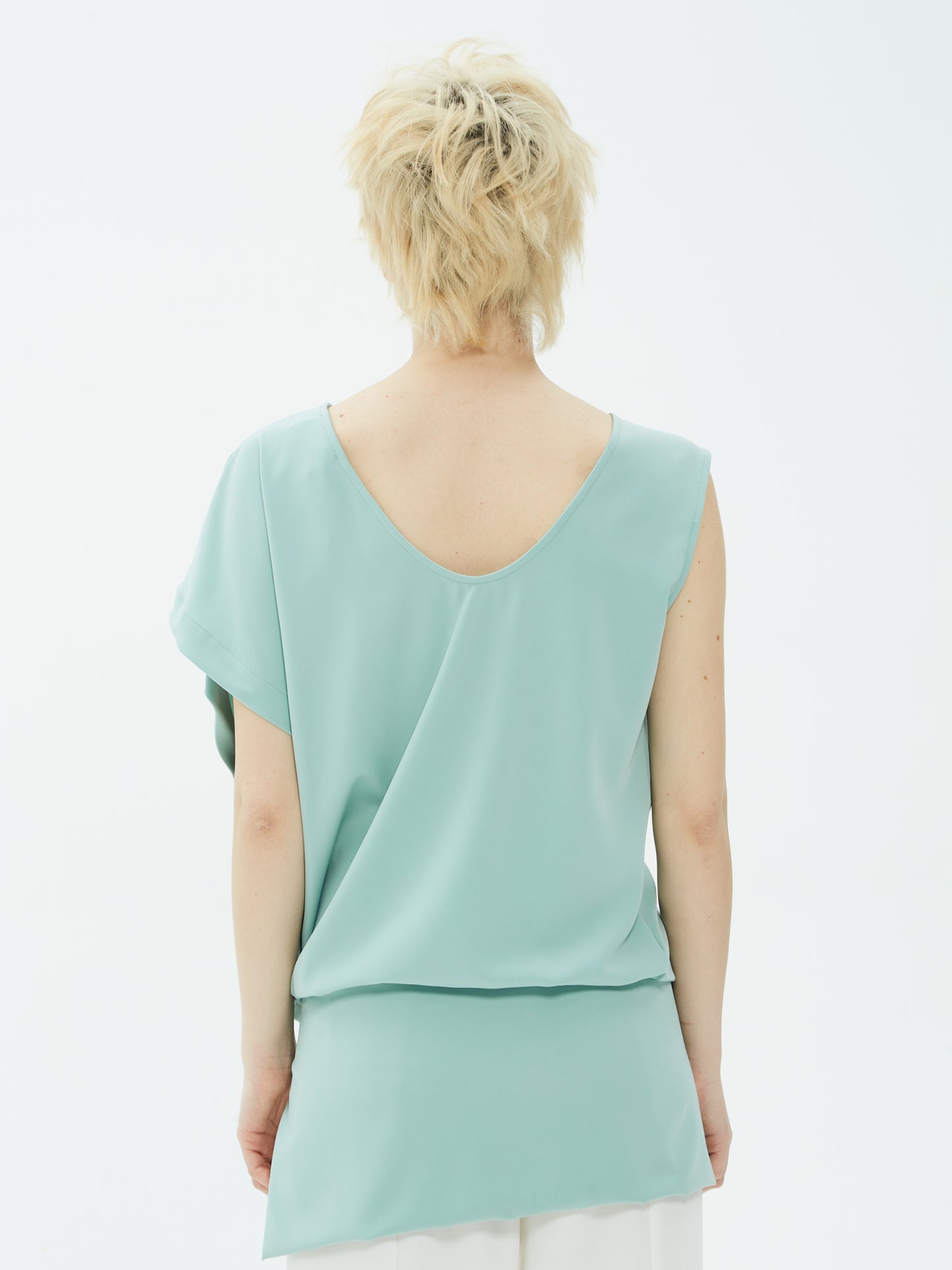 IXOS Gilet drappeggio laterale CELESTE