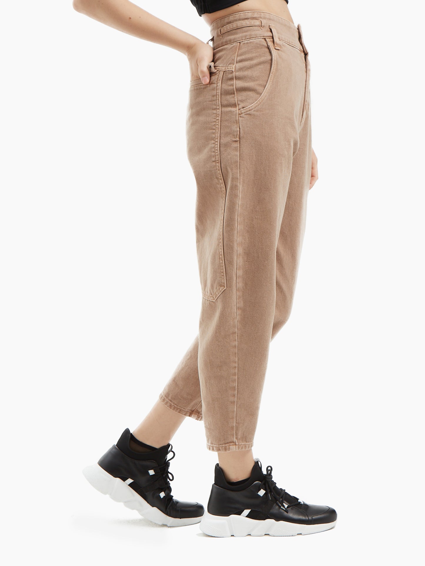 IXOS Jeans a vita alta MARRONE
