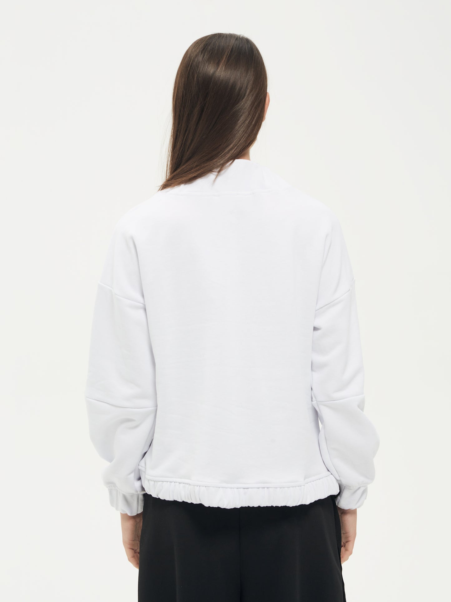 IXOS Felpa cropped con stampa BIANCO