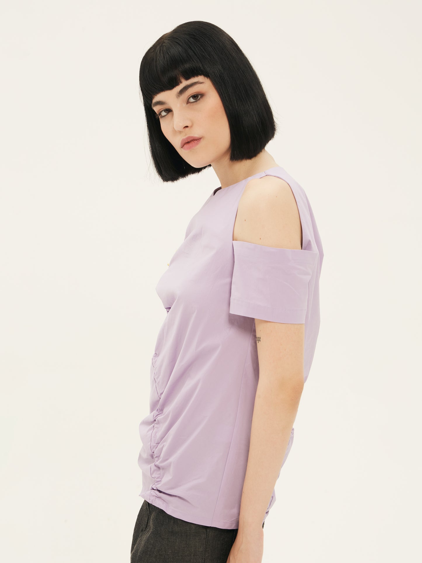 IXOS Maglia con drappeggio VIOLA