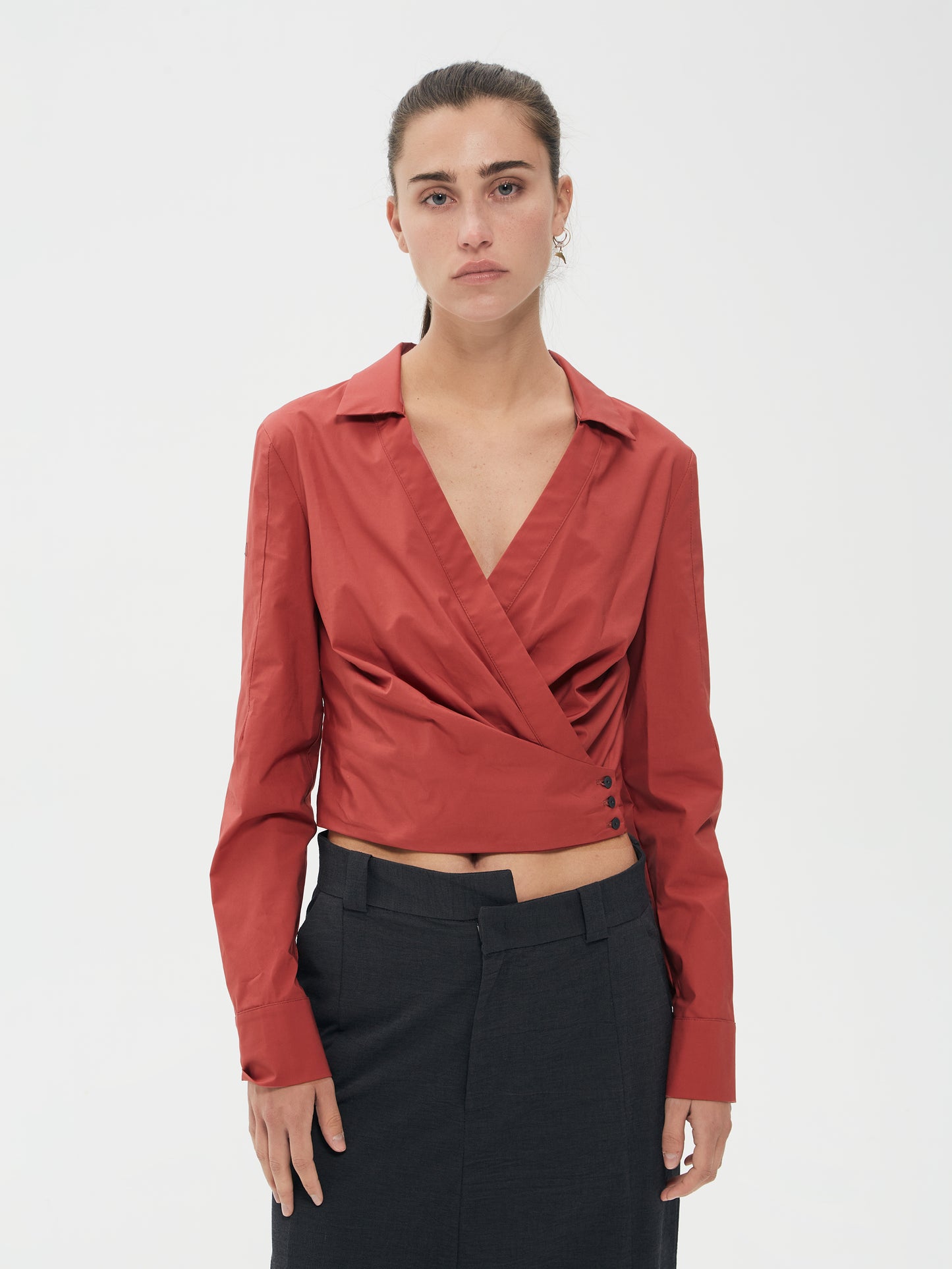 IXOS Camicia scollo a V VIOLA