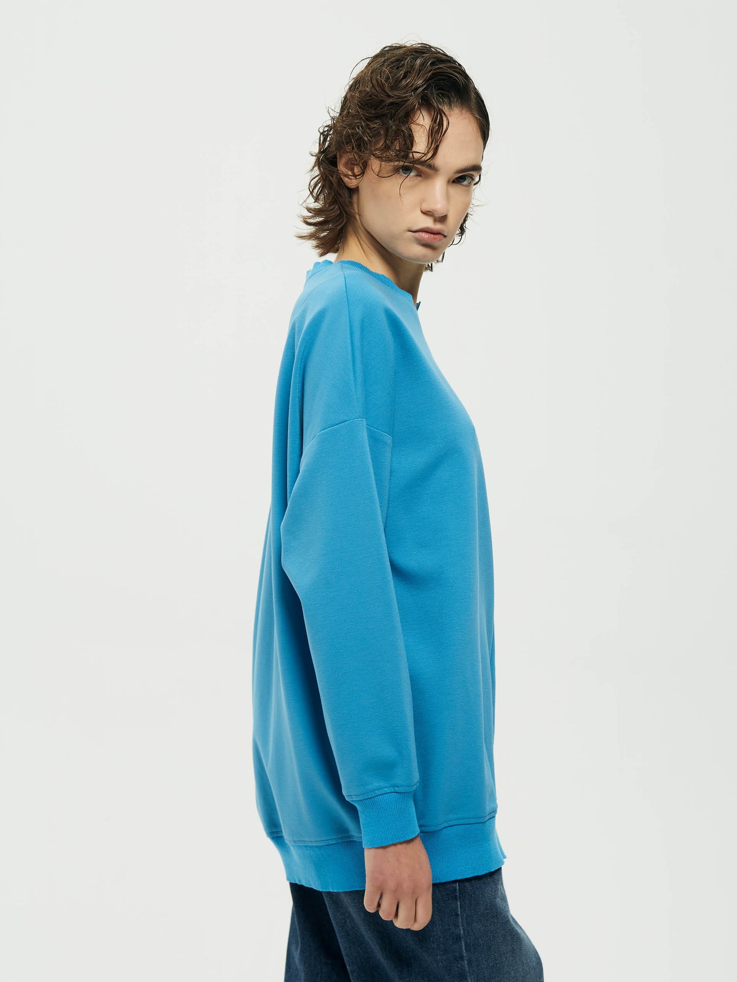 IXOS Felpa con orlo asimmetrico BLU