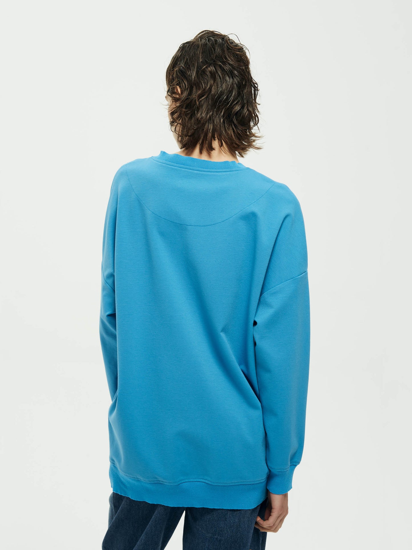 IXOS Felpa con orlo asimmetrico BLU