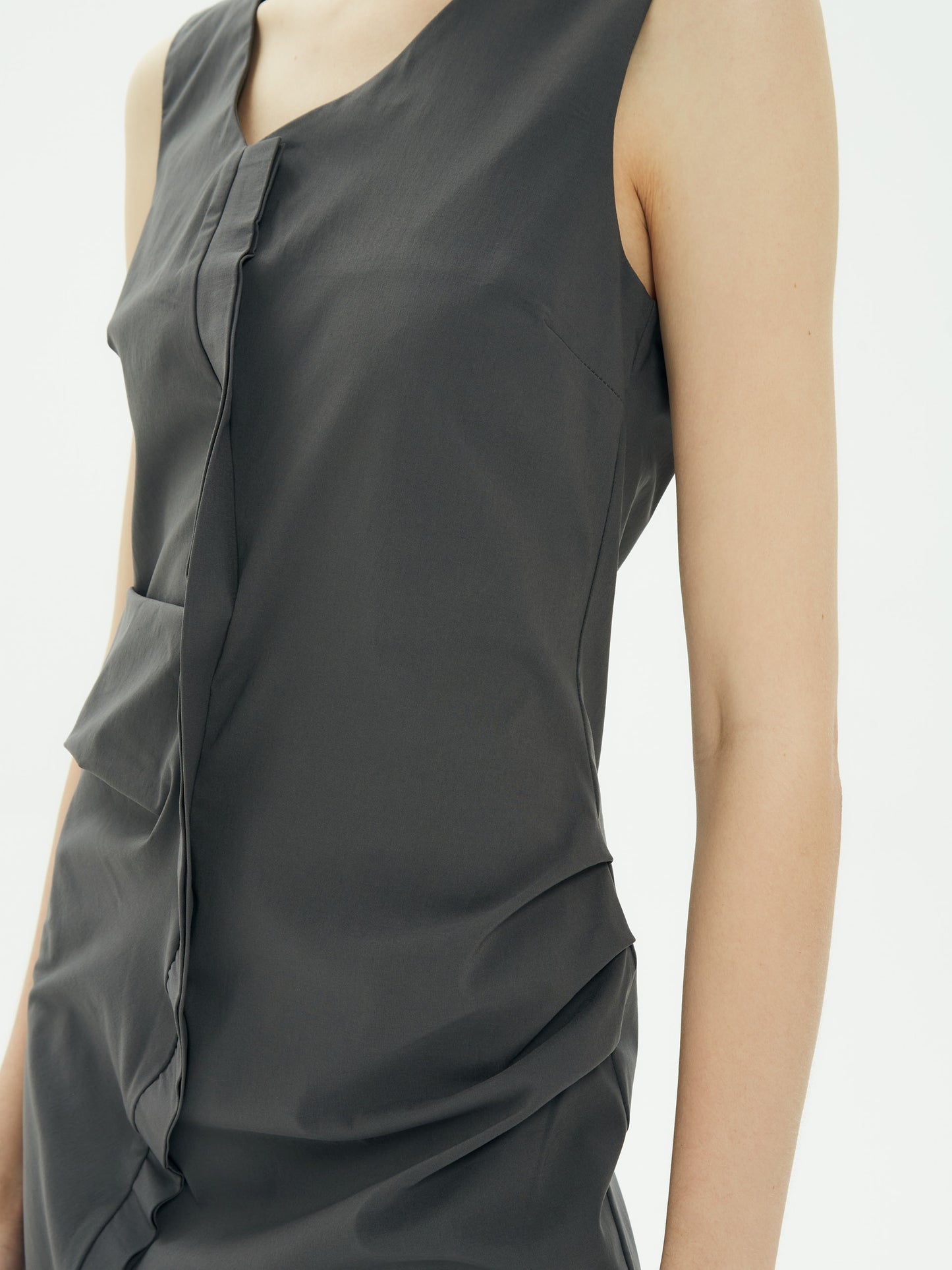 IXOS Abito midi con spacco NERO
